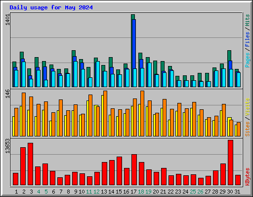 Daily usage for May 2024