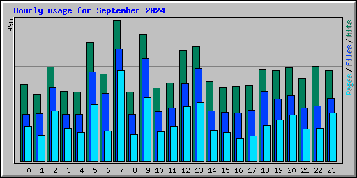 Hourly usage for September 2024