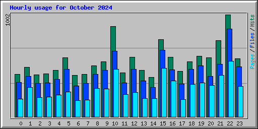 Hourly usage for October 2024